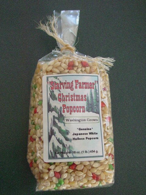 6 - 1 pound bags of Christmas Japanese Hulless Popcorn